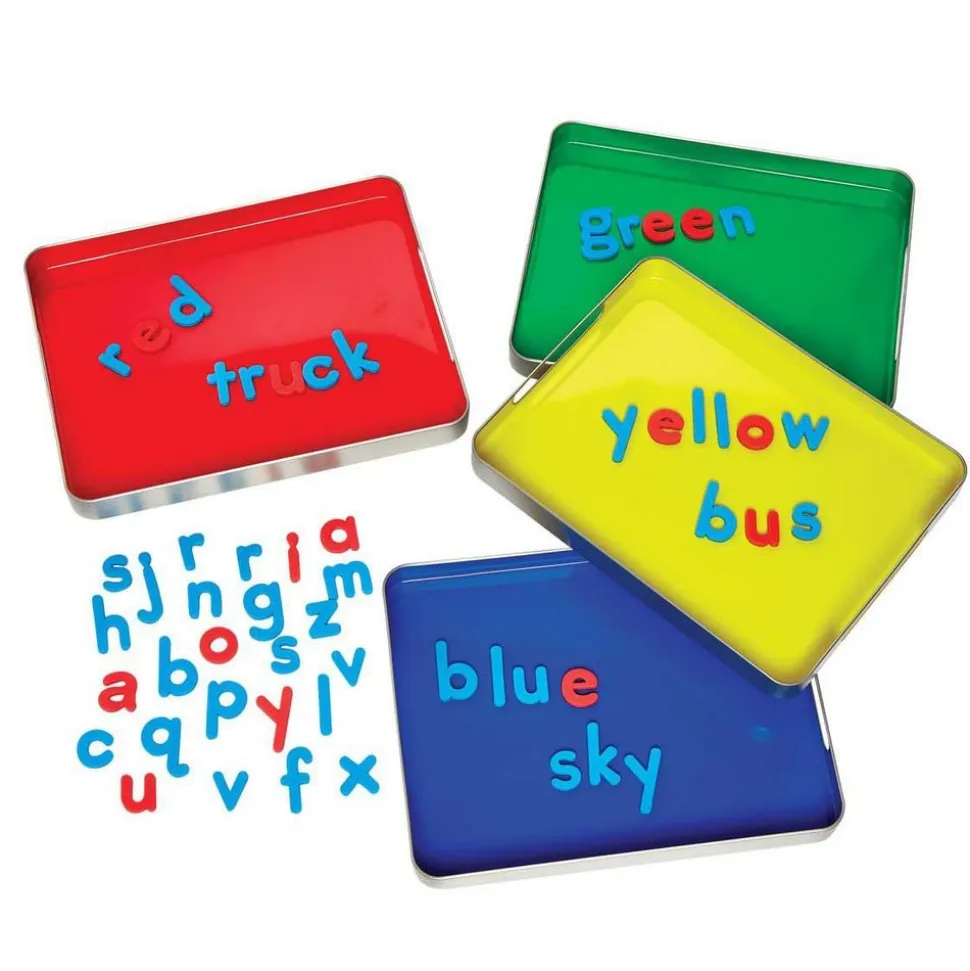 MAGtivity Tins With Foam Color-Coded Magnetic Letters Classroom Kit