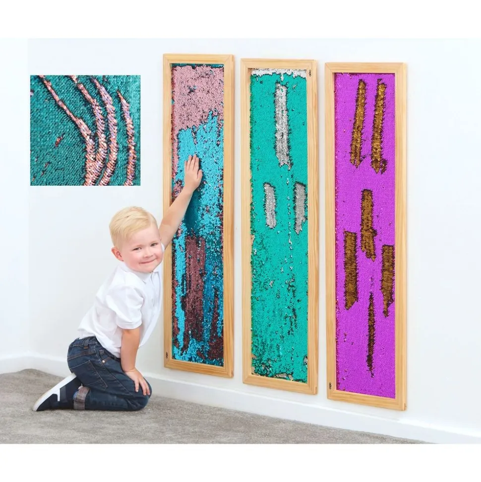 Mark Making Sequin Long Board - Aqua 40" x 12"