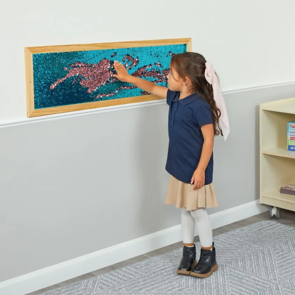 Mark Making Sequin Long Board - Aqua 40" x 12"