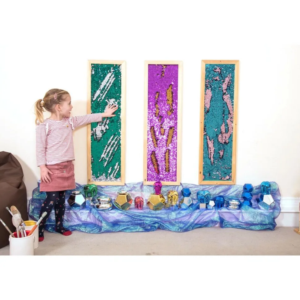 Mark Making Sequin Long Board - Silver 40" x 12"