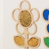 Mark Making Sequin & Mirror Daisy Frame - Gold & Silver 30" x 22"