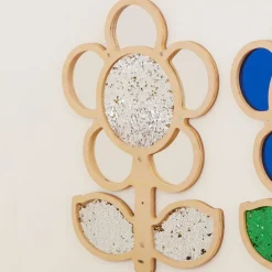 Mark Making Sequin & Mirror Daisy Frame - Gold & Silver 30