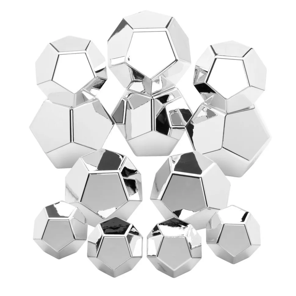 Marvelous Metallics™ Silver Boulder Blocks - 12 Pack