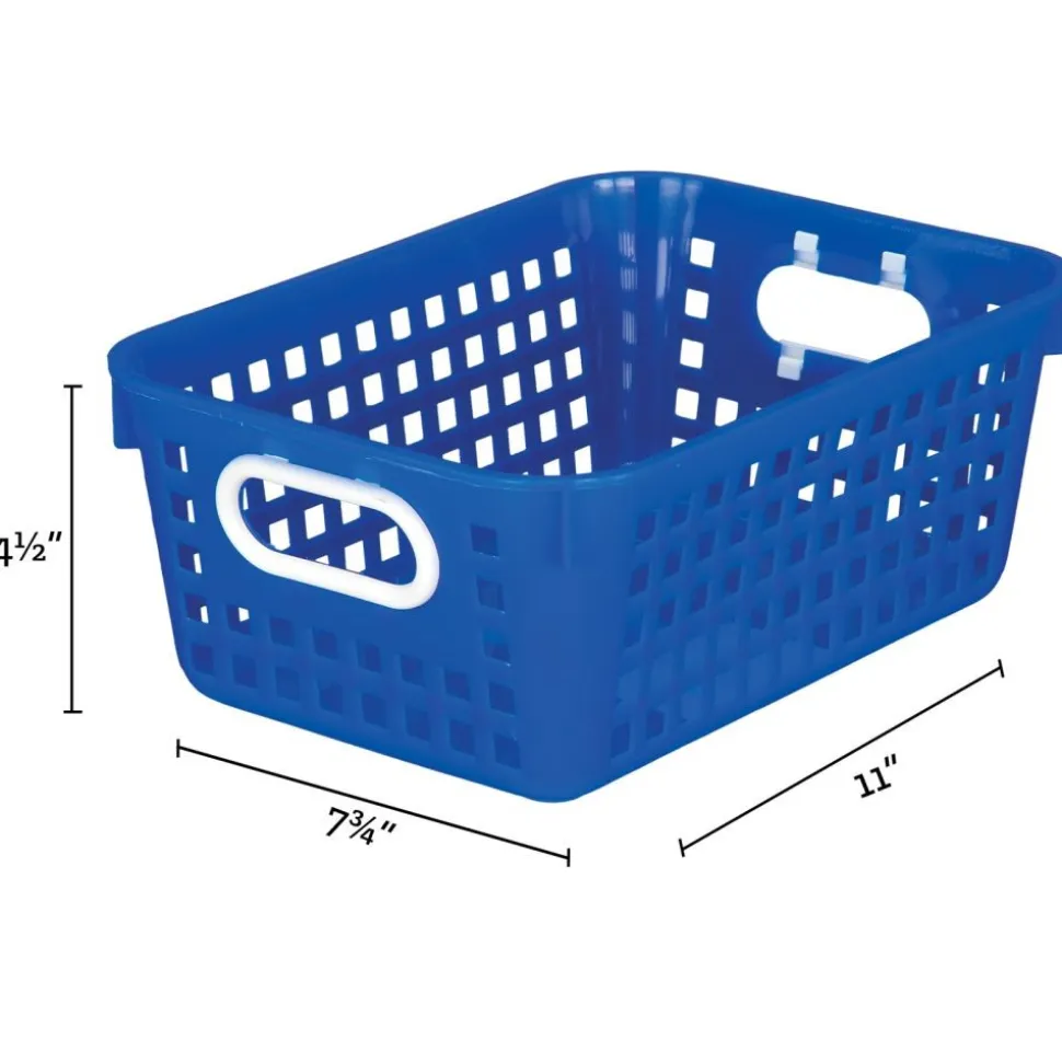 Medium Rectangle Book Baskets - 12-Pack Rainbow
