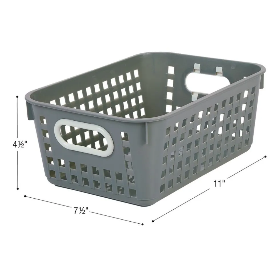 Medium Rectangle Book Baskets - 12-Pack Rainbow