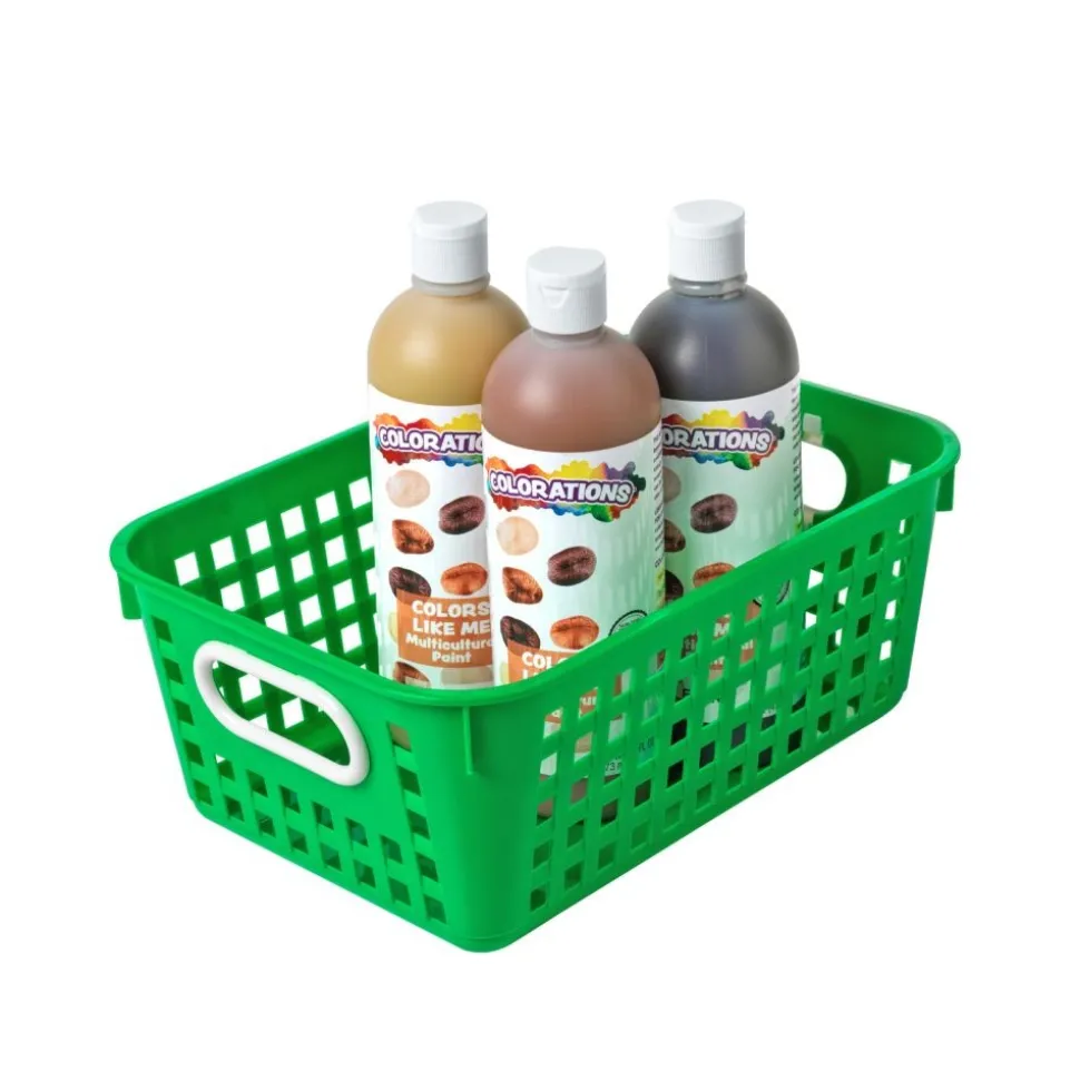 Medium Rectangle Book Baskets - 12-Pack Rainbow