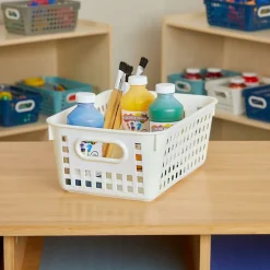 Medium Rectangle Book Baskets - 12-Pack Rainbow