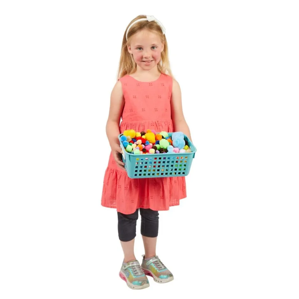 Medium Rectangle Book Baskets - 12-Pack Rainbow