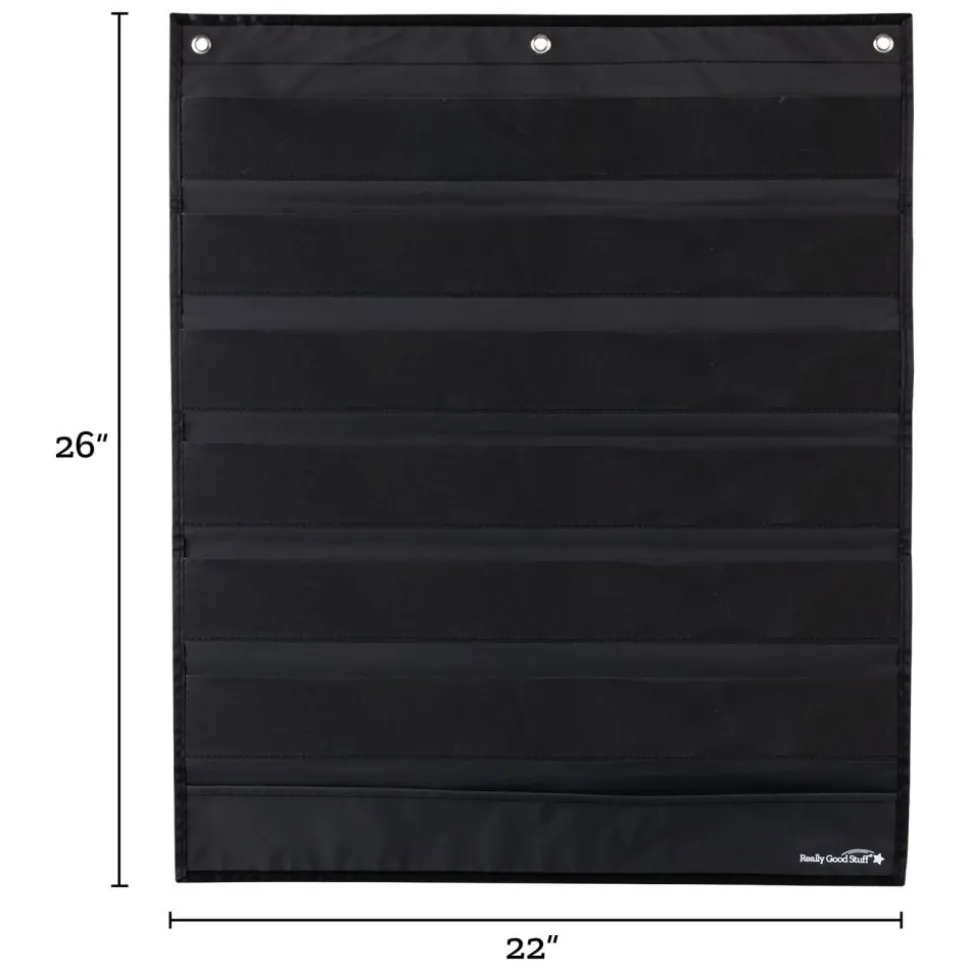 Medium Rectangle Pocket Chart Black - 1 pocket chart