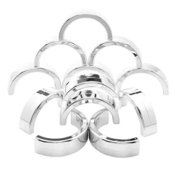 Metallic Silver Stacking Arches - 12 Pack