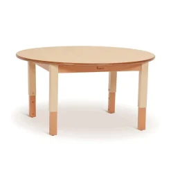 Millhouse™ Medium Adjustable Height Circular Table - Seats 4, Durable Beech Frame