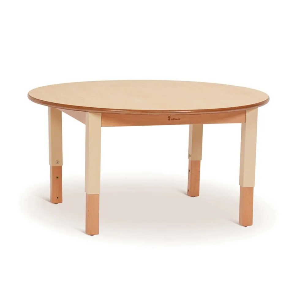 Millhouse™ Medium Adjustable Height Circular Table - Seats 4, Durable Beech Frame