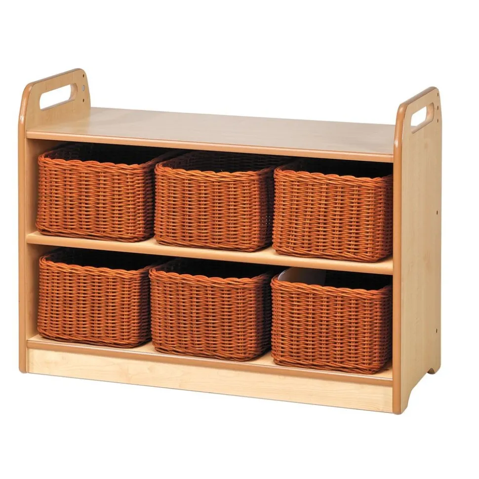 Millhouse™ Shelf Unit with Display/Mirror Back and 6 Baskets