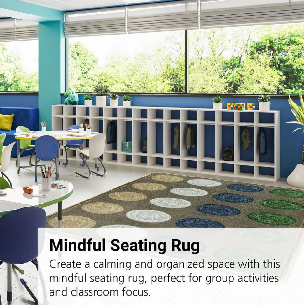 Mindful Seating™ 7'8" x 10'9" Area Rug in Color Multi