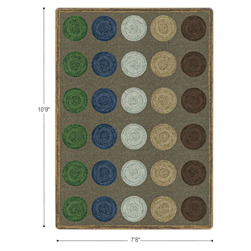 Mindful Seating™ 7'8" x 10'9" Area Rug in Color Multi