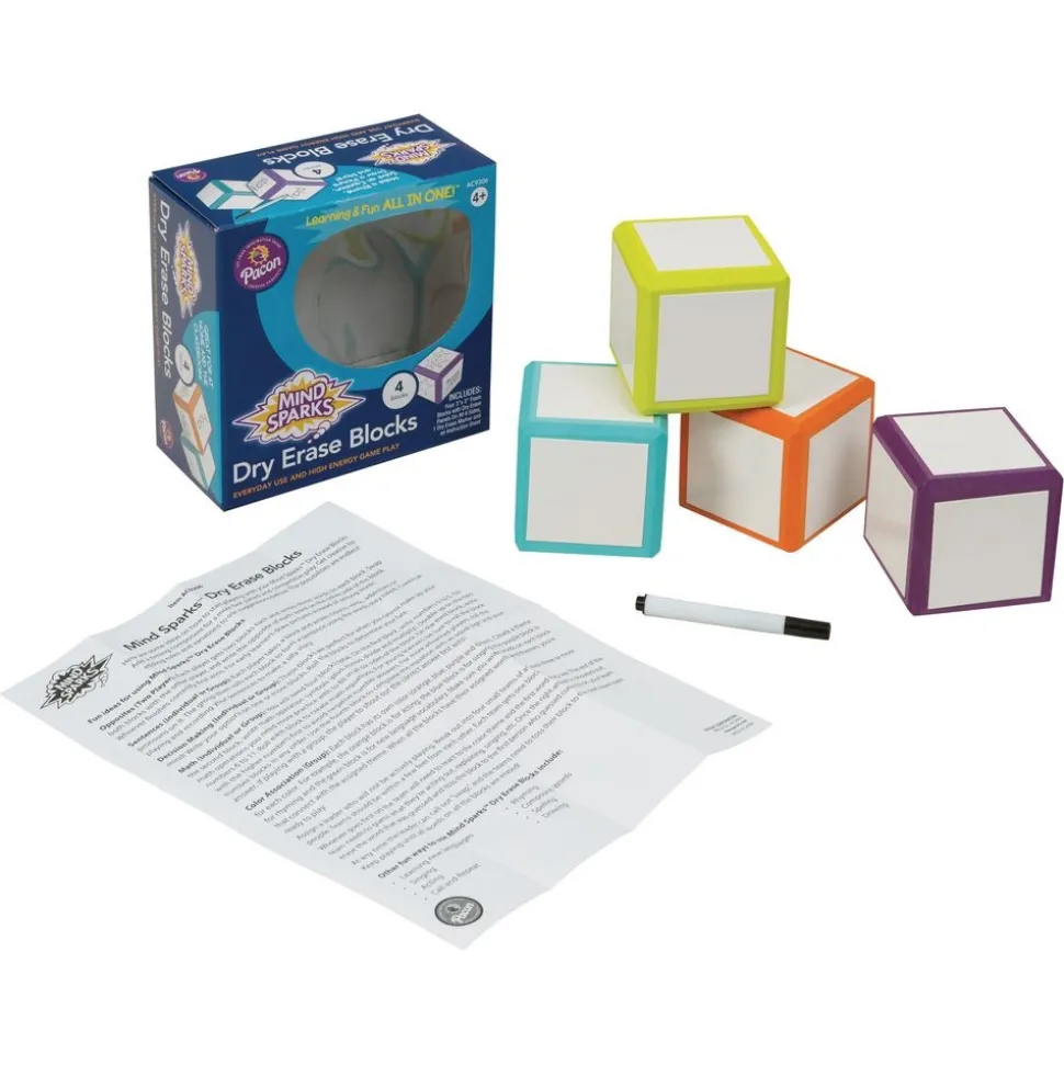 Mind Sparks Dry Erase Blocks - 4 Pack