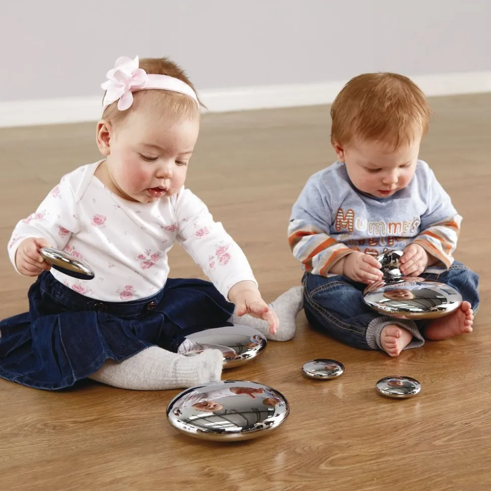 Mirrored Stacking Pebbles Silver - 20 pack
