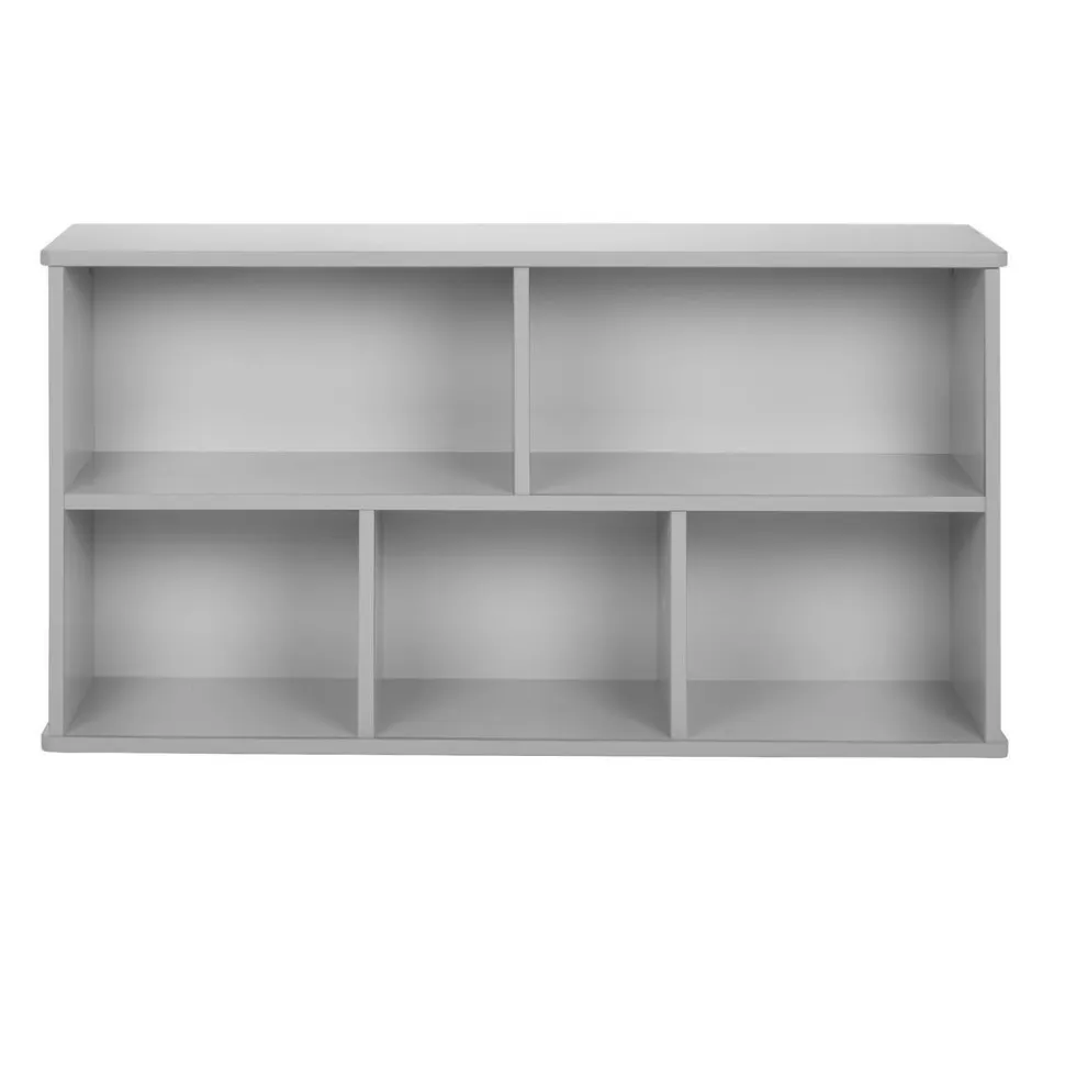 Modern Mist Laminate 5-Compartment Storage Cabinet 24" Height - Light Gray