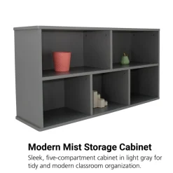 Modern Mist Laminate 5-Compartment Storage Cabinet 24