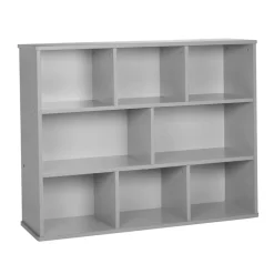 Modern Mist Laminate 8-Compartment Storage Cabinet 36" Height - Light Gray