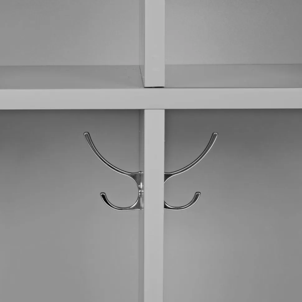 Modern Mist Laminate 2-Section Coat Locker - Light Gray
