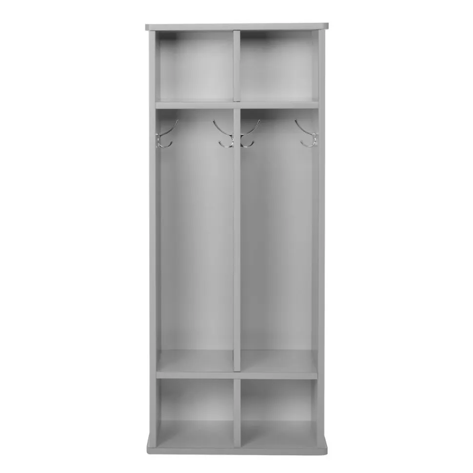 Modern Mist Laminate 2-Section Coat Locker - Light Gray