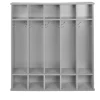 Modern Mist Laminate 5-Section Coat Locker - Light Gray