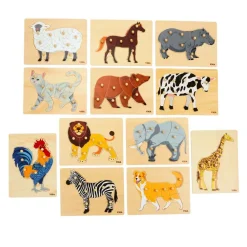 Montessori Puzzle Animals Kit - Set of 12