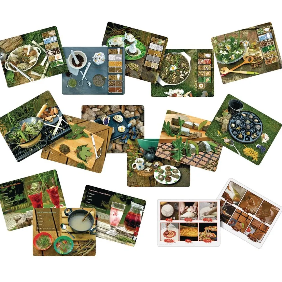 Mud Kitchen Double-Sided Activity Cards Set of 16