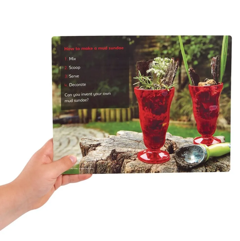 Mud Kitchen Double-Sided Activity Cards Set of 16