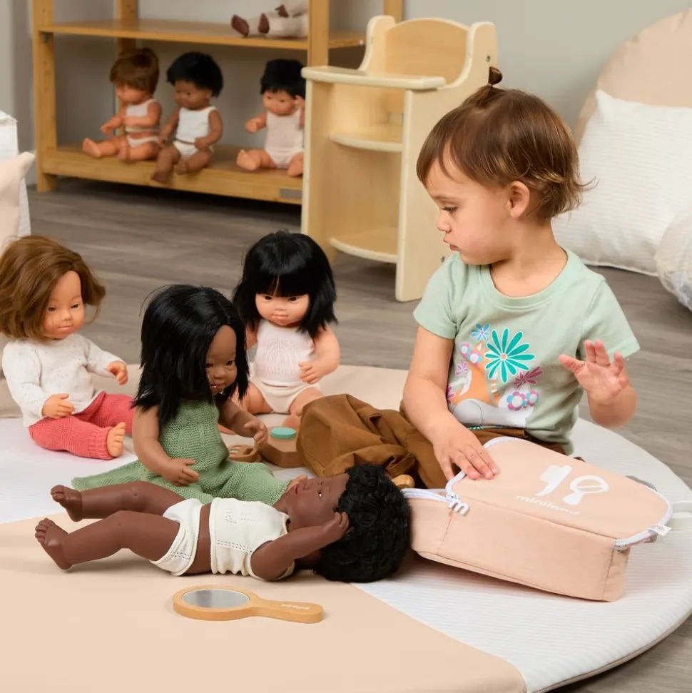 Multicultural Girl Down Syndrome 15" Dolls 4 Piece Kit
