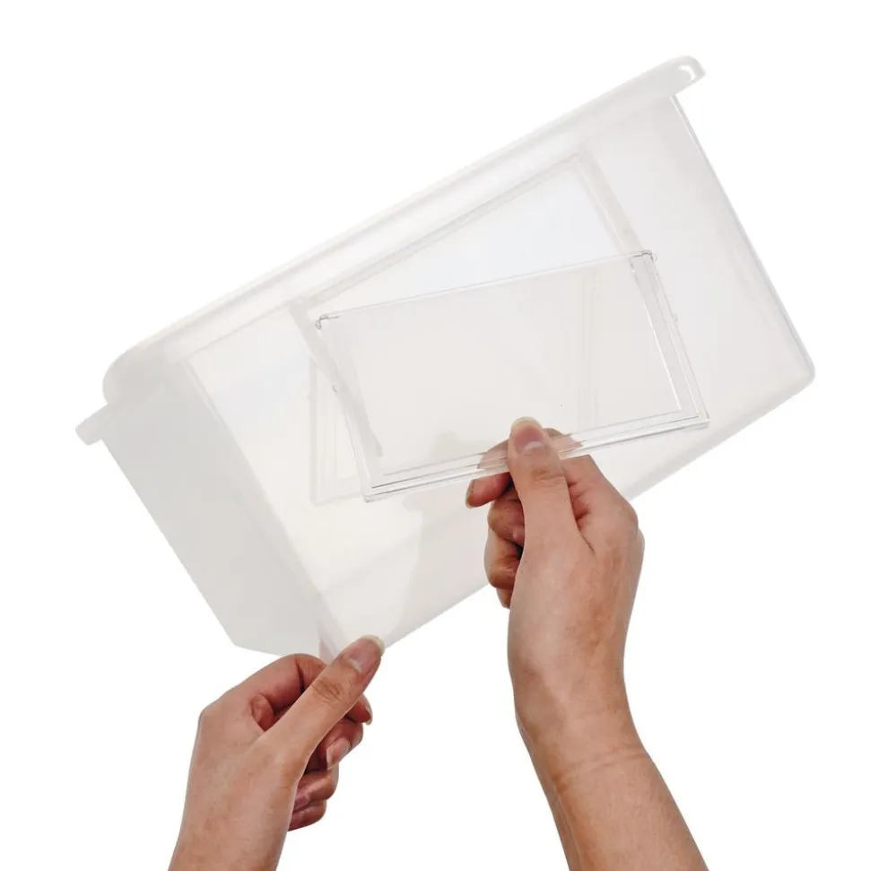 MyPerfectClassroom® Set of 4 Easy-Label Teaching Totes with Lids - Clear