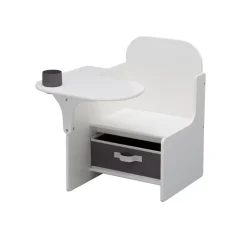 My Size Chair Desk and Storage Bin - White