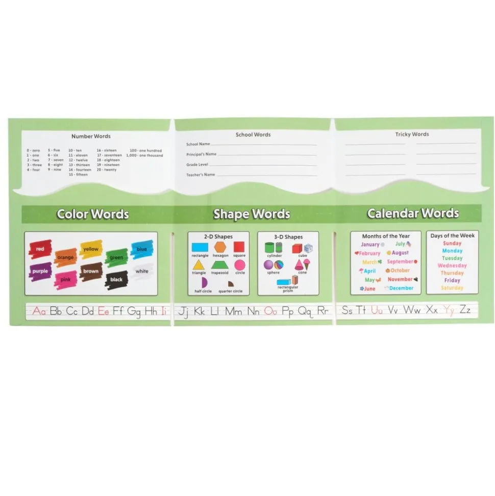 My Writing Folder Tri-Fold, 3-Pocket Student Folders - Set of 12