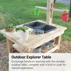 Natural Outdoor Explorer Table with Scale