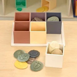 Natural Wooden Sorting Boxes & Sensory Stones Kit