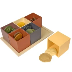 Natural Wooden Sorting Boxes & Sensory Stones Kit