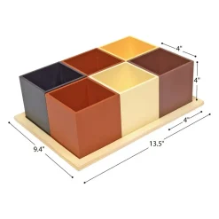 Natural Wooden Sorting Boxes & Natural Stones Kit