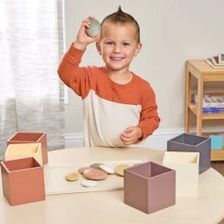 Natural Wooden Sorting Boxes & Natural Stones Kit
