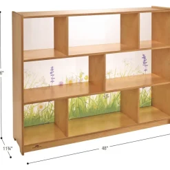 Nature View Acrylic Back Cabinet - 36" High