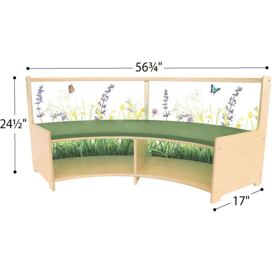 Nature View Curved Sofa with Cushion
