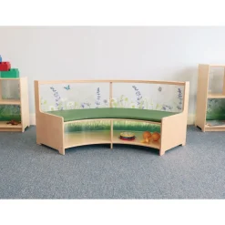 Nature View Curved Sofa with Cushion