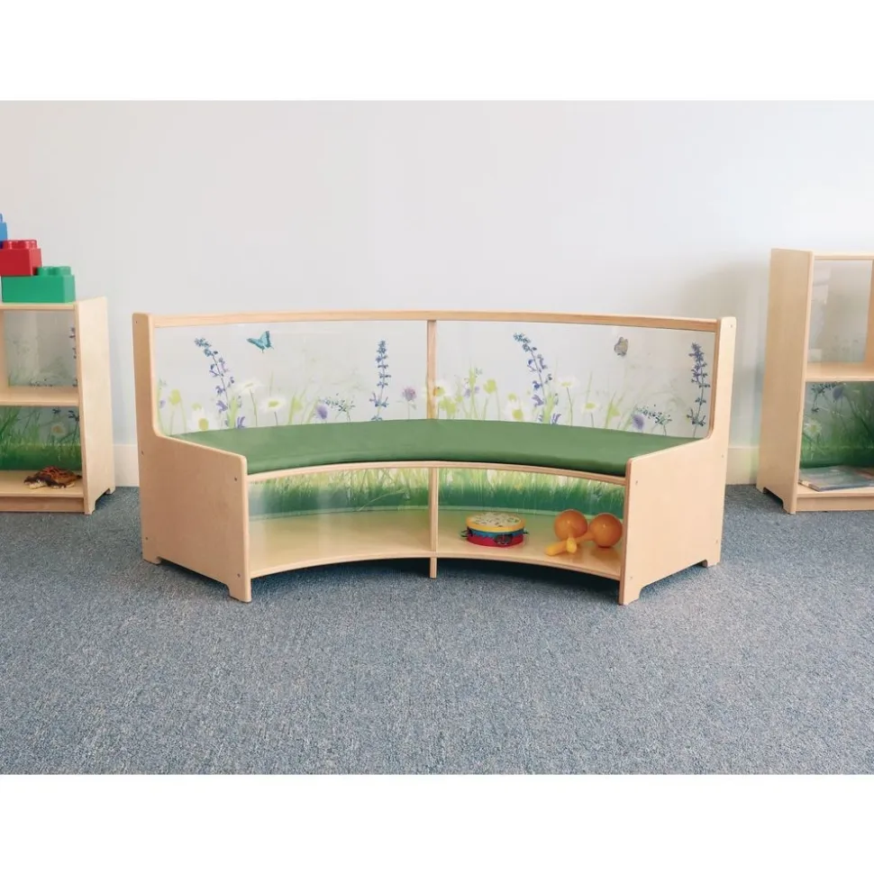 Nature View Curved Sofa with Cushion