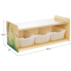 Nature View Exploration Storage Table with Mirror Top