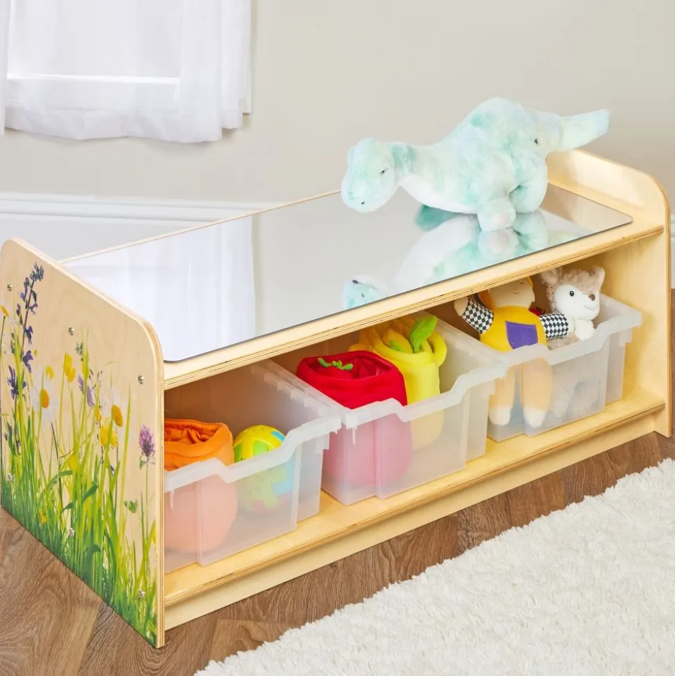 Nature View Exploration Storage Table with Mirror Top
