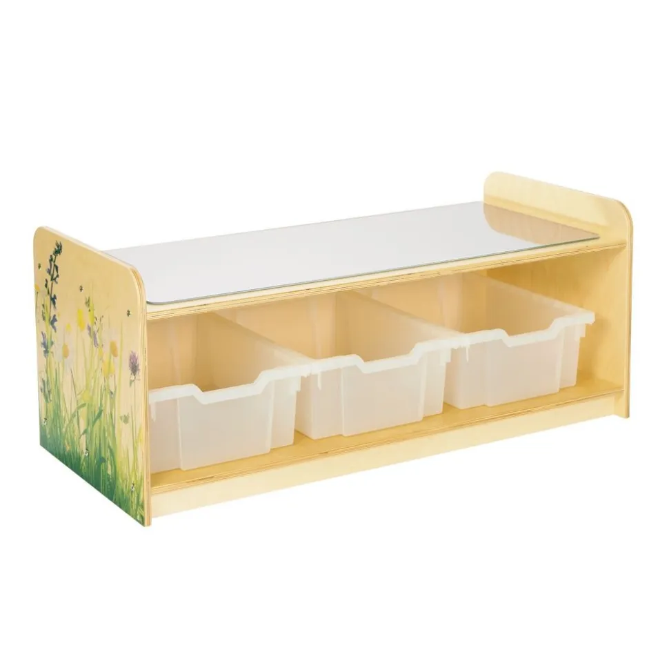 Nature View Exploration Storage Table with Mirror Top