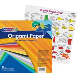 Origami Paper, Assorted Colors - 40 Sheets
