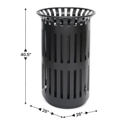 Outdoor 37 Gallon Trash Can Black