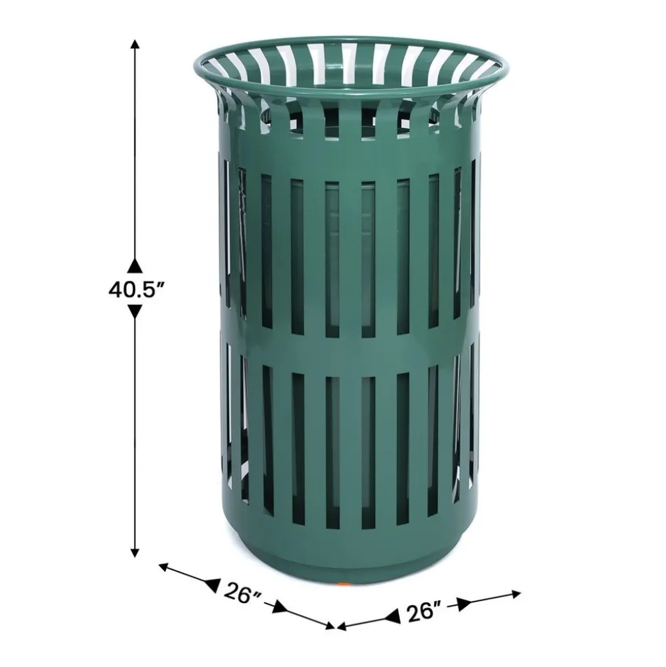 Outdoor 37 Gallon Trash Can Green