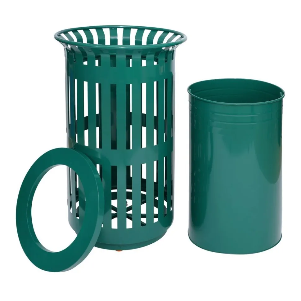 Outdoor 37 Gallon Trash Can Green